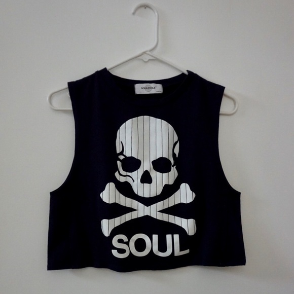 soulcycle Tops - Soul Cycle Navy Crop Top